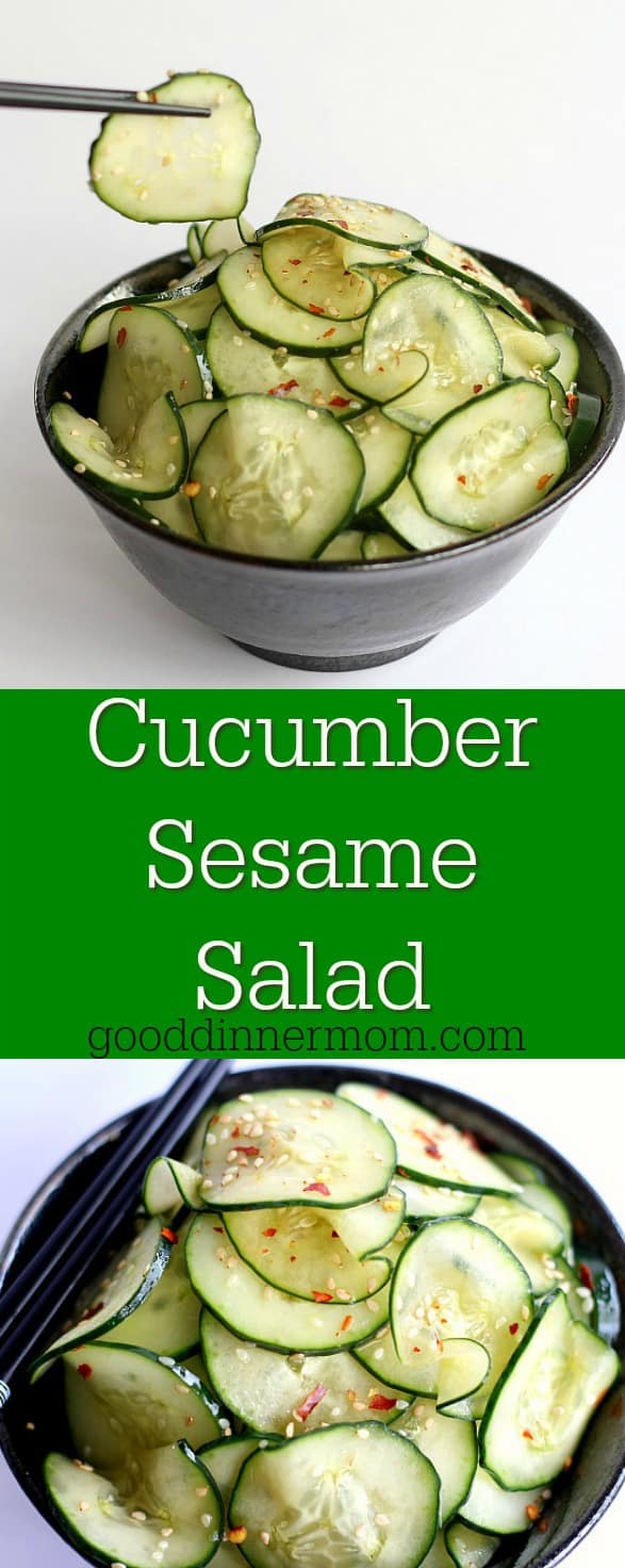 Cucumber Sesame Salad pinterest pin