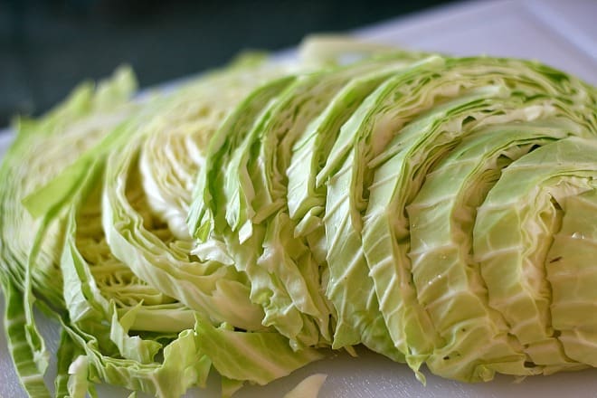 Sliced Cabbage head