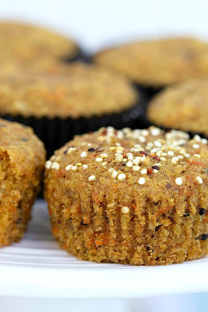 Carrot and Quinoa Muffins side view