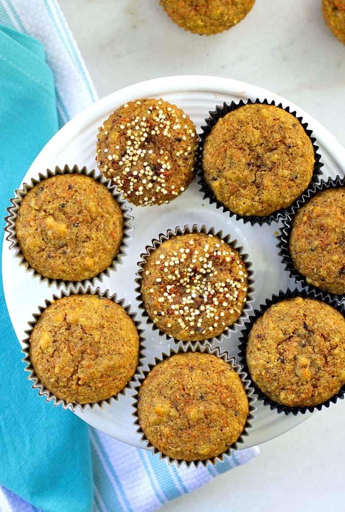 Carrot and Quinoa Muffins on a plate