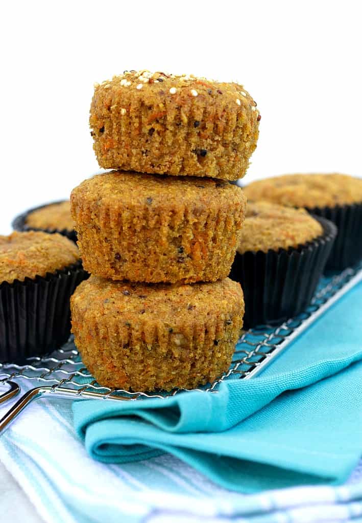 stack of Carrot and Quinoa Muffins