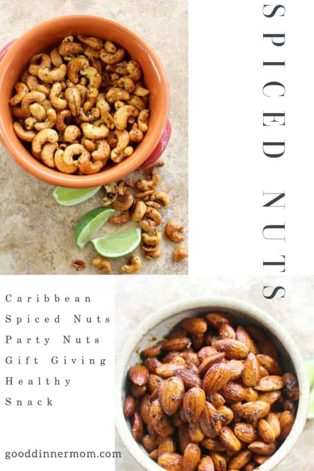 spiced cashews with limes and spiced almonds
