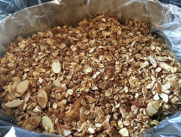 Apple Crisp is easy to make in your slow cooker, sweet and cinnamon flavored with tart Granny Smith apples and old fashioned oats.