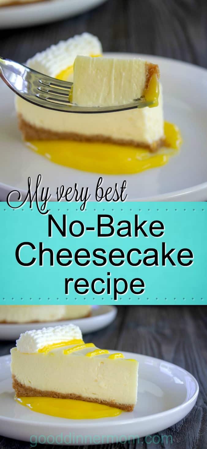 The best no-bake cheesecake is creamy but with nice structure and body. Lemony flavor without being too tart. Graham cracker crust is perfect and cris #cheesecake #nobake #bestdesserts