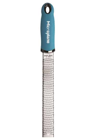 microplane grater with turquoise handle