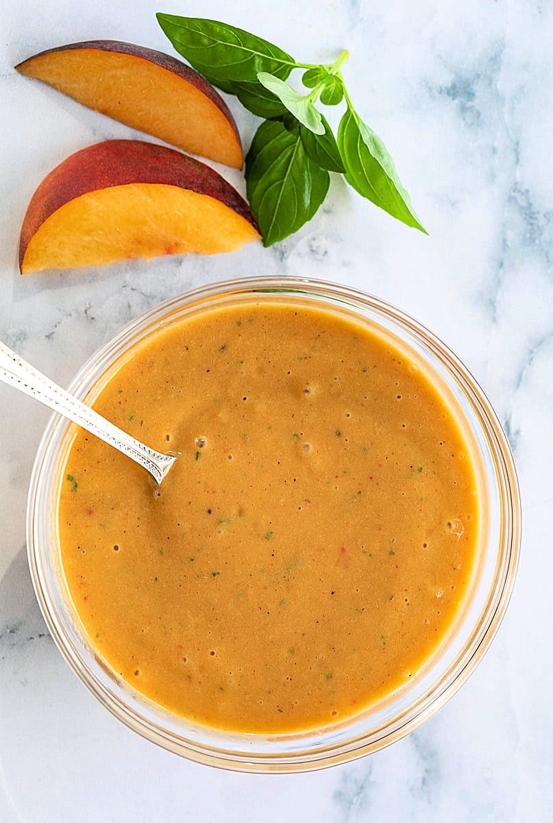 orange basil salad dressing Peach Basil Vinaigrette