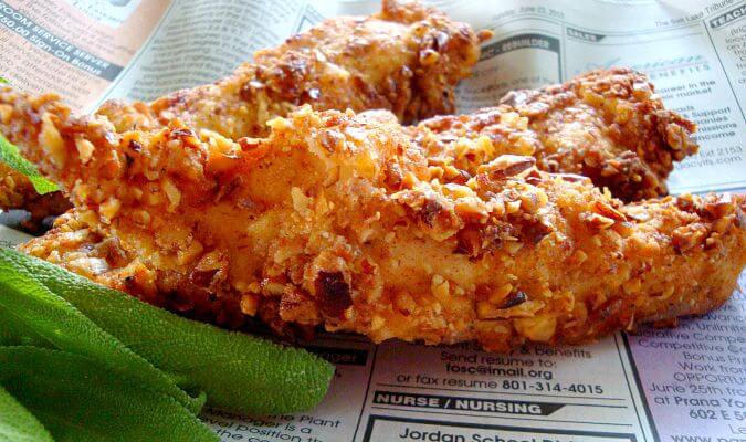 Pecan Crusted Healthy Fried Chicken
