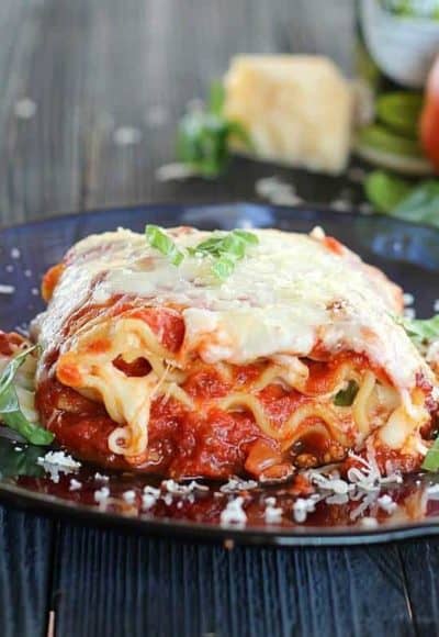 Caprese Lasagna Roll Ups offer fresh, authentic lasagna flavor in a fraction of the time it takes to create a tradtional lasagna.