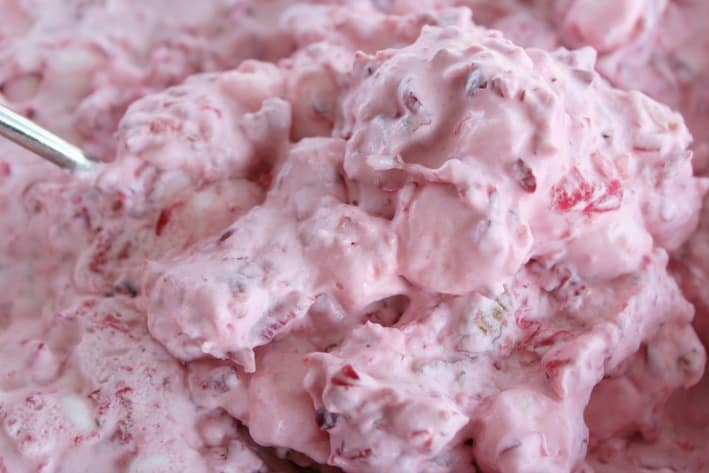 Cranberry, marshmallows, whipped cream all mixed 