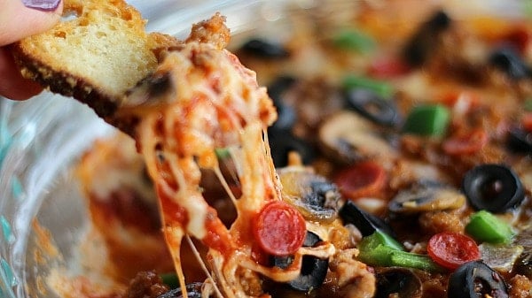 Hot Pizza Dip Recipe. This will be THE hit at the appetizer table.