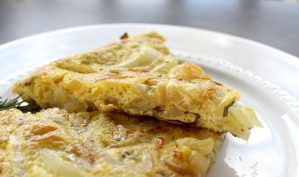 Caramelized Onion and Rosemary Frittata. Simple yet delicious.