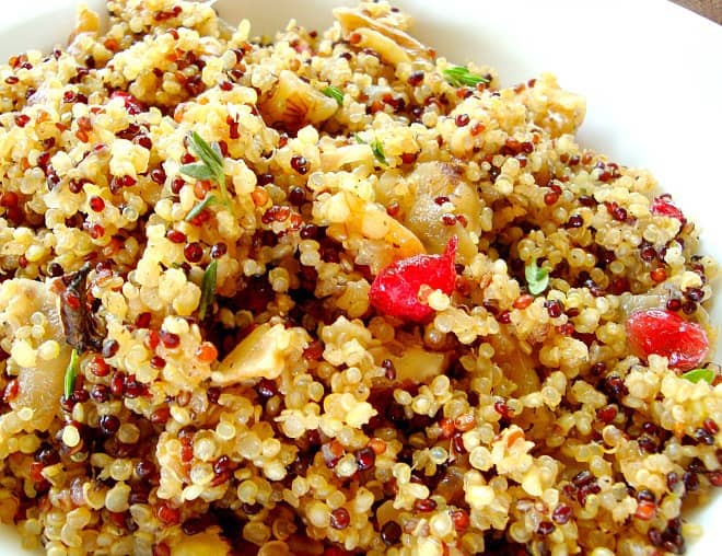 Quinoa Pilaf with Walnuts and Dried Cherries