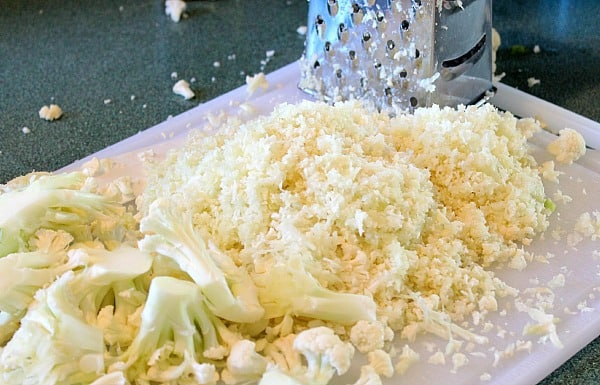  Cauliflower being grated