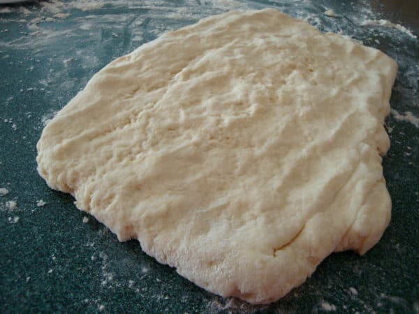 Rolled out biscuit dough