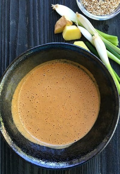 Here's a quick and easy Peanut Sauce Recipe that's perfect for any Asian Salad or Chicken Satay. Regular and gluten-free version.